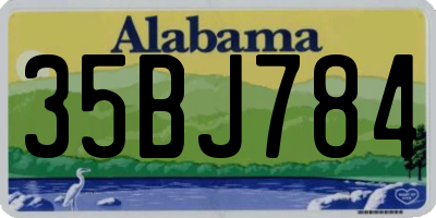 AL license plate 35BJ784