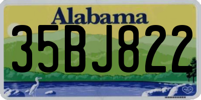 AL license plate 35BJ822