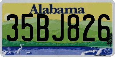AL license plate 35BJ826