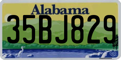 AL license plate 35BJ829