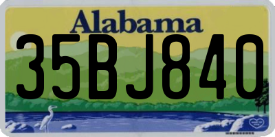 AL license plate 35BJ840