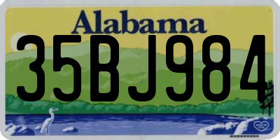 AL license plate 35BJ984