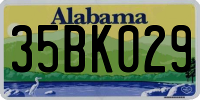 AL license plate 35BK029