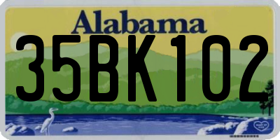 AL license plate 35BK102