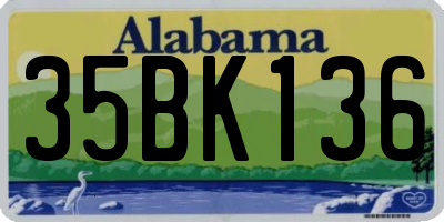 AL license plate 35BK136