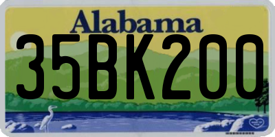 AL license plate 35BK200