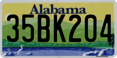 AL license plate 35BK204