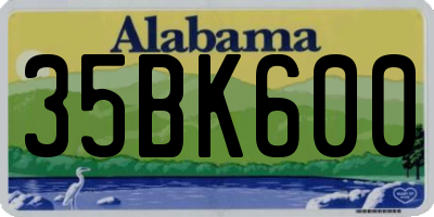 AL license plate 35BK600