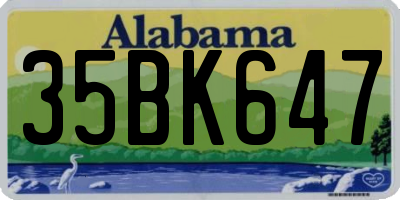 AL license plate 35BK647