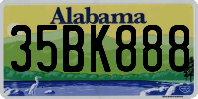 AL license plate 35BK888