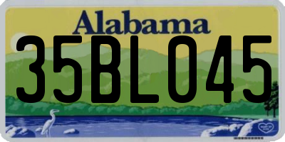 AL license plate 35BL045
