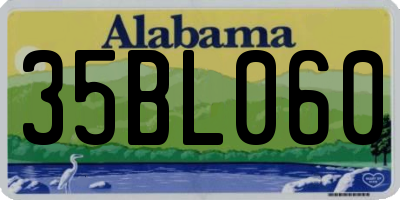 AL license plate 35BL060