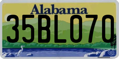 AL license plate 35BL070