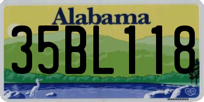 AL license plate 35BL118