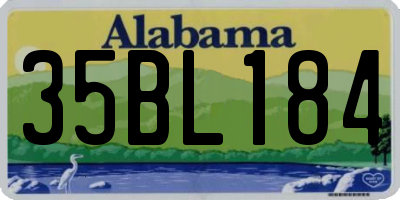 AL license plate 35BL184
