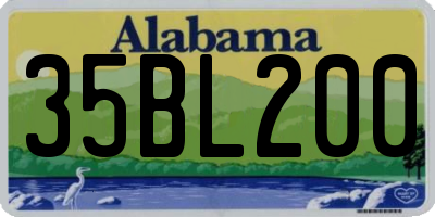 AL license plate 35BL200