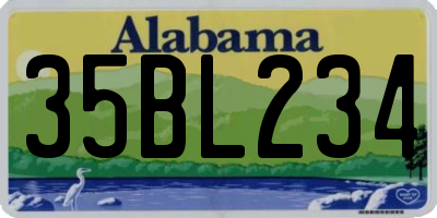 AL license plate 35BL234