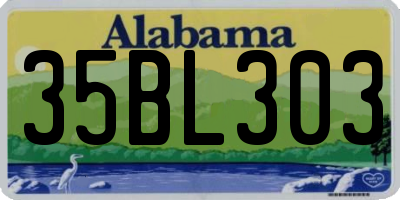 AL license plate 35BL303