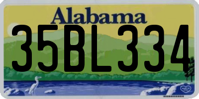 AL license plate 35BL334