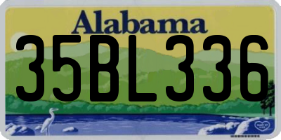 AL license plate 35BL336