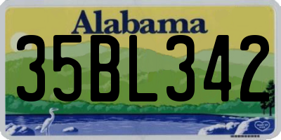 AL license plate 35BL342