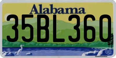 AL license plate 35BL360