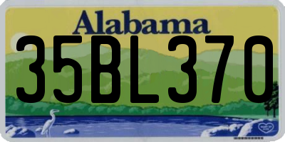 AL license plate 35BL370