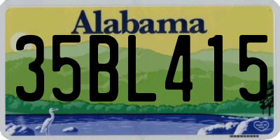 AL license plate 35BL415