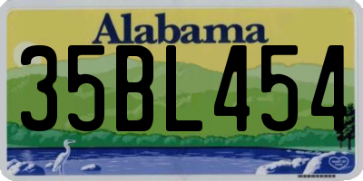 AL license plate 35BL454