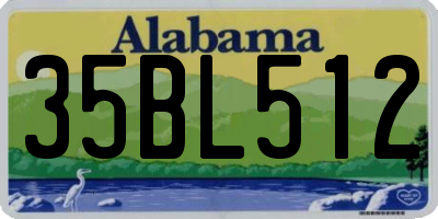 AL license plate 35BL512