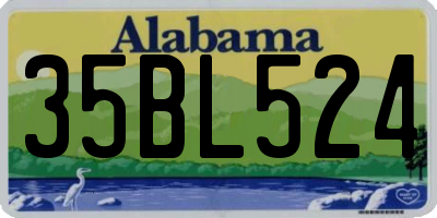 AL license plate 35BL524