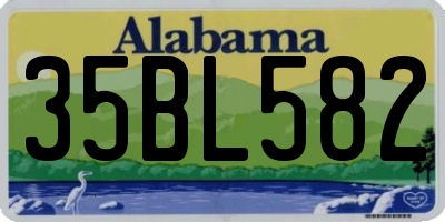 AL license plate 35BL582