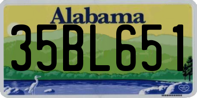 AL license plate 35BL651