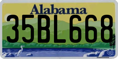 AL license plate 35BL668