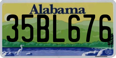 AL license plate 35BL676