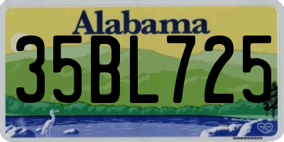 AL license plate 35BL725