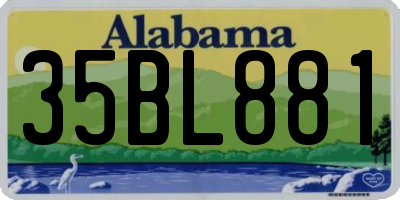 AL license plate 35BL881