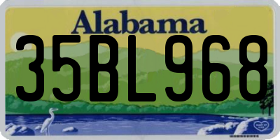 AL license plate 35BL968