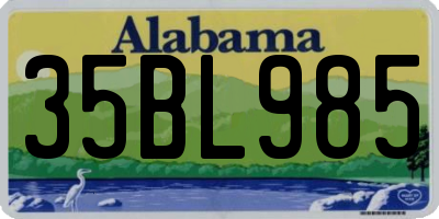 AL license plate 35BL985