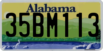 AL license plate 35BM113