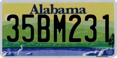 AL license plate 35BM231