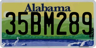 AL license plate 35BM289