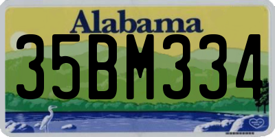 AL license plate 35BM334