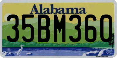 AL license plate 35BM360