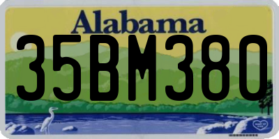 AL license plate 35BM380
