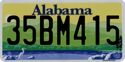 AL license plate 35BM415