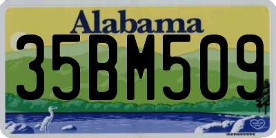 AL license plate 35BM509