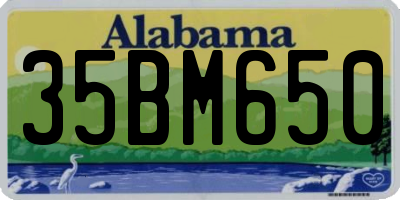 AL license plate 35BM650