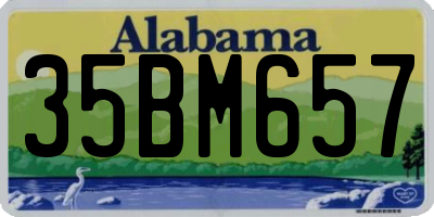 AL license plate 35BM657