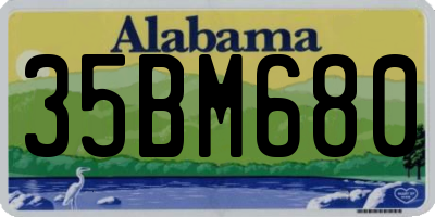 AL license plate 35BM680